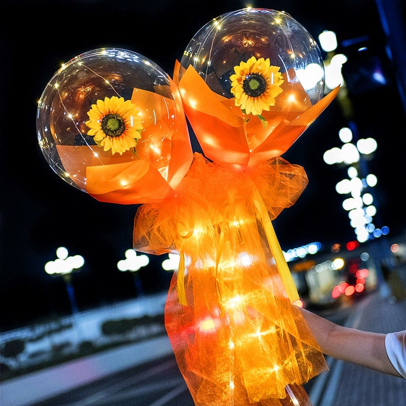 Luminous Balloon Rose Bouquet