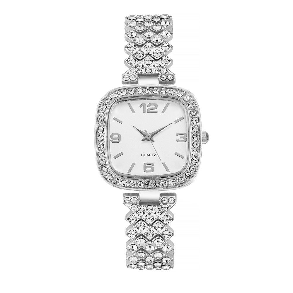 Women's Diamond Watch Bracelet Two-piece Set