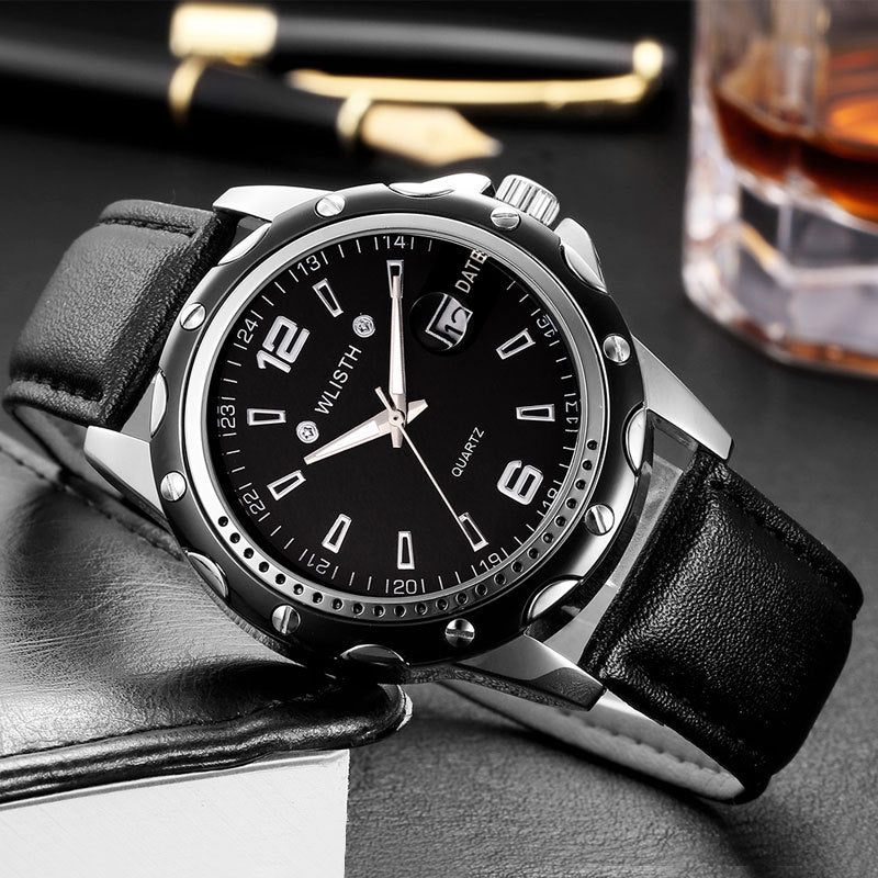 Waterproof Men's Calendar Business Quartz Watch