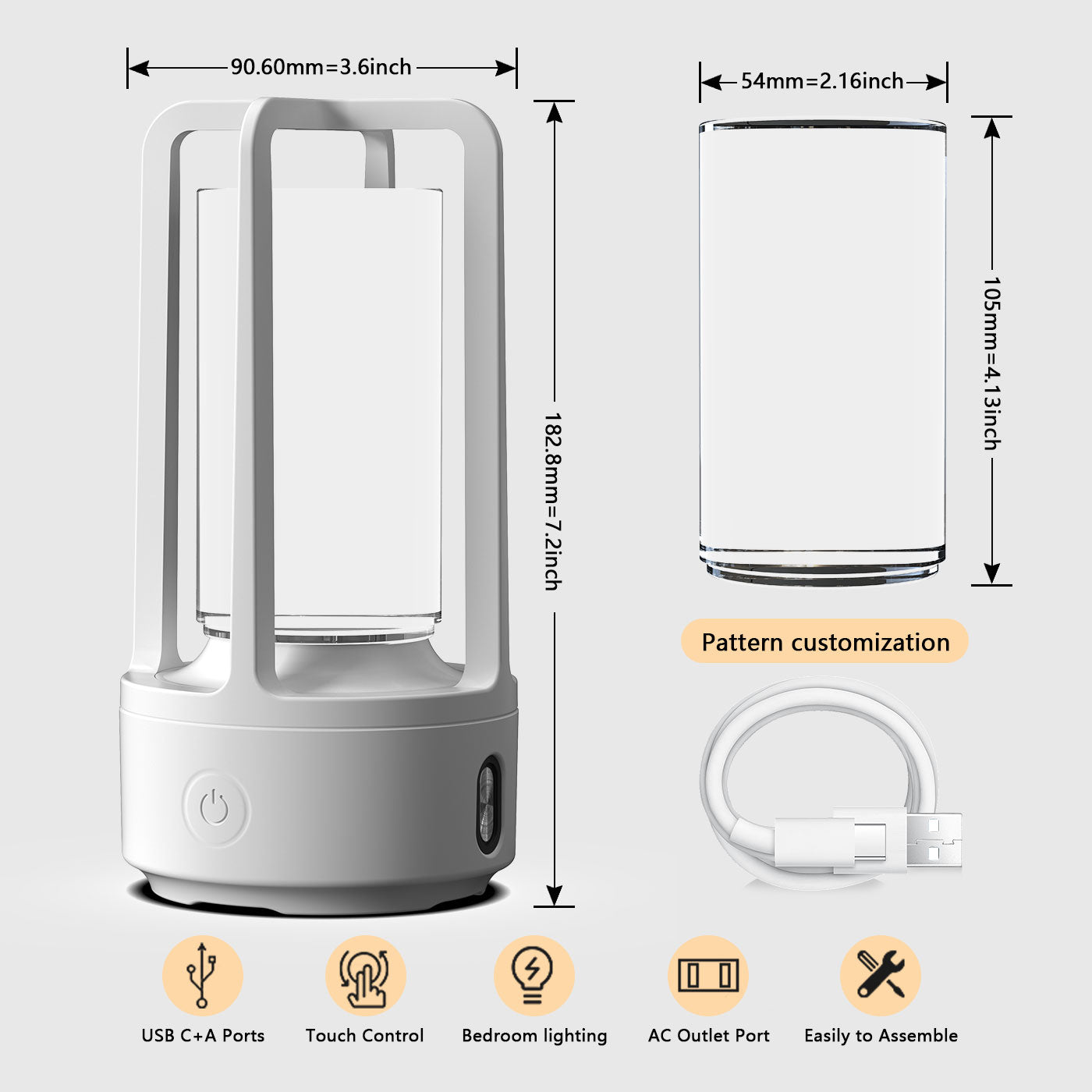 Valentine 2 In 1 Audio Acrylic Lamp